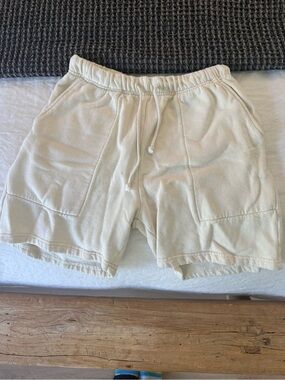 Industry of All Nations Cream Drawstring Casual Shorts